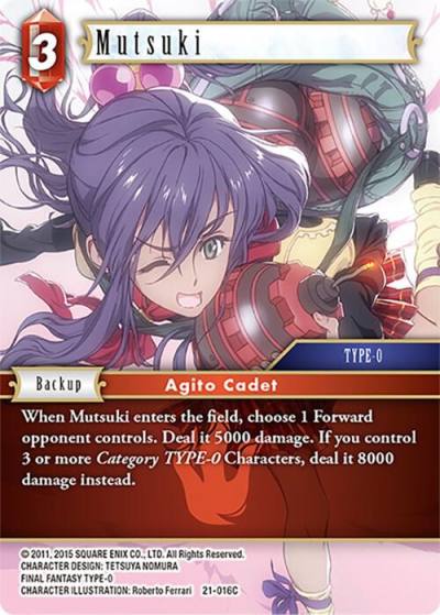 Mutsuki 21-016C Beyond Destiny Final Fantasy card