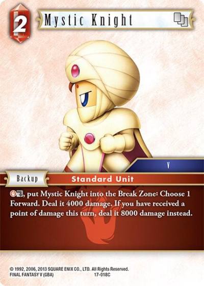 Mystic Knight 17-018C Rebellion's Call Final Fantasy card