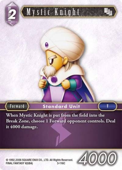 Mystic Knight 3-116C Opus III Final Fantasy card