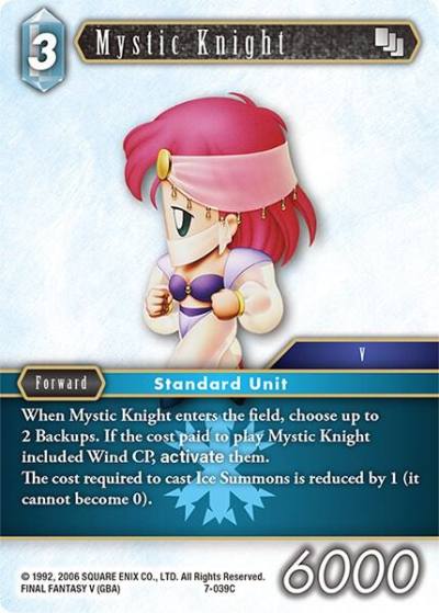 Mystic Knight 7-039C Opus VII Final Fantasy card