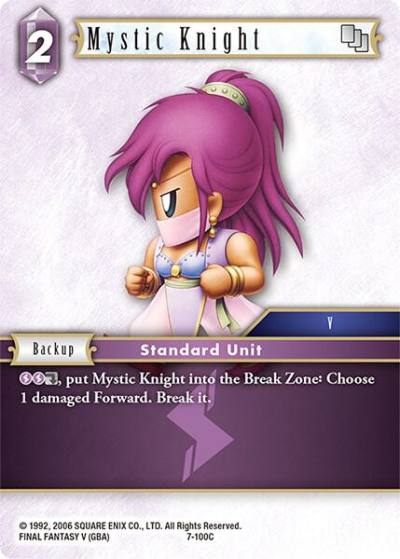 Mystic Knight 7-100C Opus VII Final Fantasy card