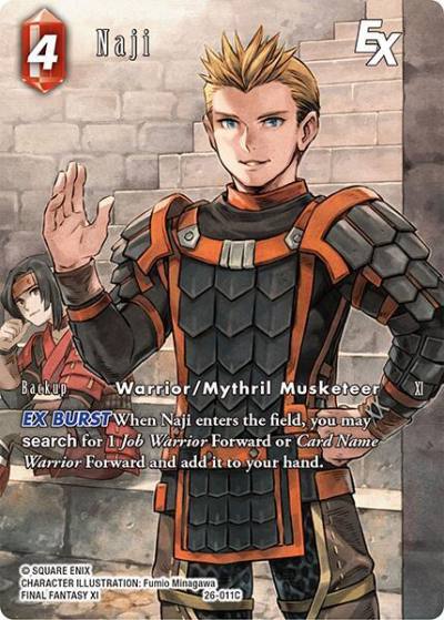 Naji EX Full Art 26-011C Gunslinger in the abyss Final Fantasy card