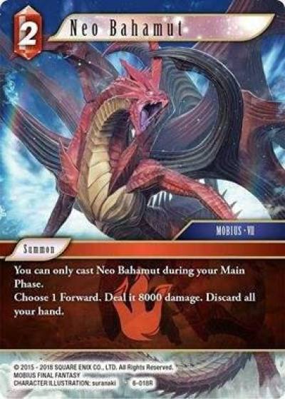 Neo Bahamut 6-018R Opus VI Final Fantasy card