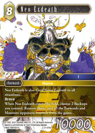 Neo Exdeath 21-074L Beyond Destiny Final Fantasy card