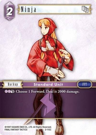 Ninja Female Unit 2-115C Opus II Final Fantasy card