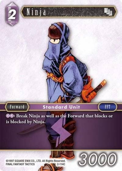 Ninja Male Unit 2-114C Opus II Final Fantasy card