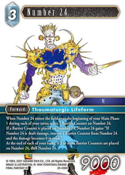 Number 24 20-036H Dawn of Heroes Final Fantasy card