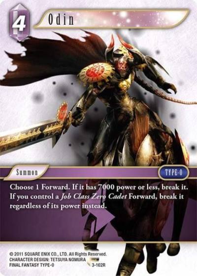 Odin 3-102R Opus III Final Fantasy card
