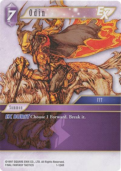 Odin EX 1-124R Deck Exclusive Cards Final Fantasy card