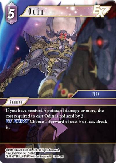 Odin EX 13-072R Opus XIII: Crystal Radiance Final Fantasy card