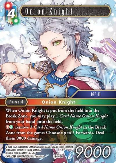 Onion Knight 13-106H Opus XIII: Crystal Radiance Final Fantasy card