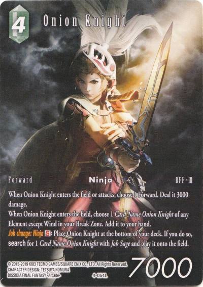 Onion Knight Full Art 4-054L Deck Exclusive Cards Final Fantasy card