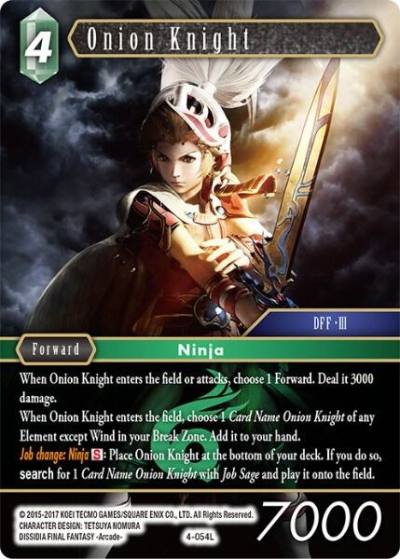 Onion Knight 4-054L Opus IV Final Fantasy card