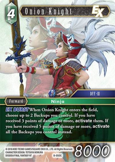 Onion Knight EX 8-050C Opus VIII Final Fantasy card