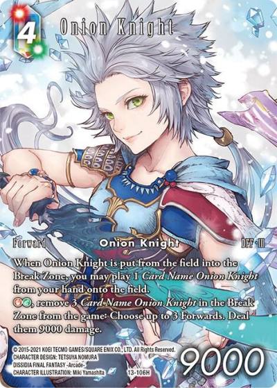 Onion Knight Full Art 13-106H Opus XIII: Crystal Radiance Final Fantasy card