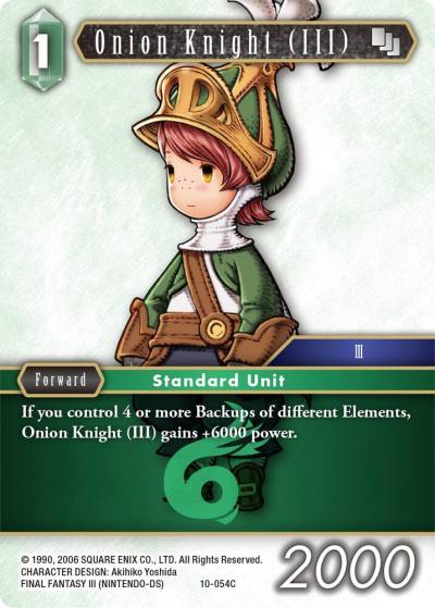 Onion Knight III Arc 10-054C Opus X Final Fantasy card