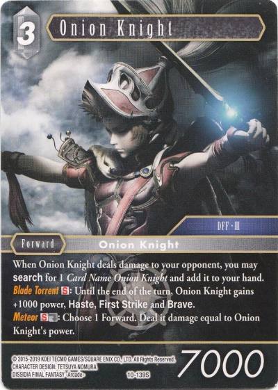 Onion Knight Starter 10-139S Opus X Final Fantasy card