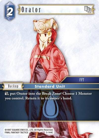 Orator Male Unit 5-144C Opus V Final Fantasy card