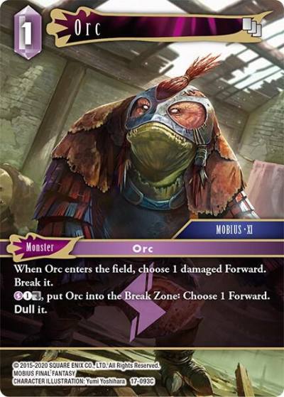 Orc 17-093C Rebellion's Call Final Fantasy card