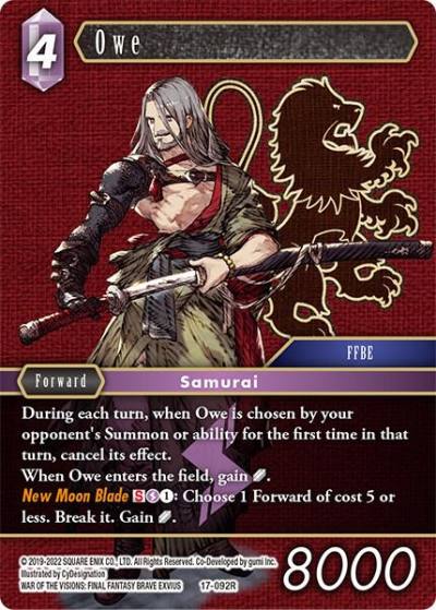 Owe 17-092R Rebellion's Call Final Fantasy card