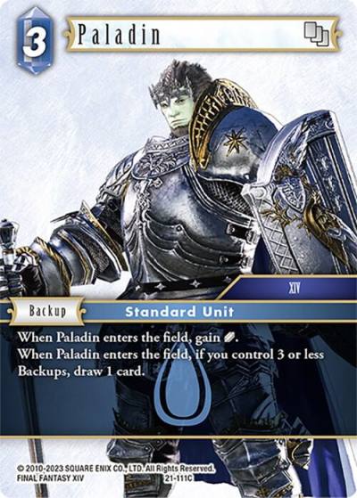 Paladin 21-111C Beyond Destiny Final Fantasy card