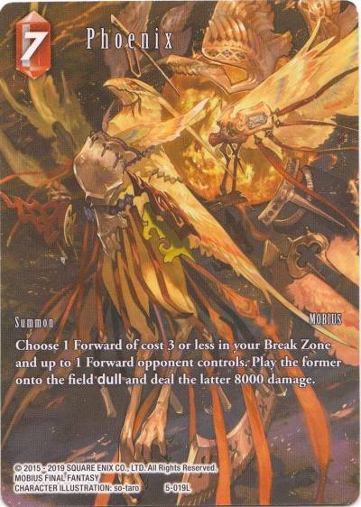 Phoenix Full Art 5-019L Deck Exclusive Cards Final Fantasy card