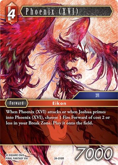 Phoenix XVI 24-016R Hidden Legends Final Fantasy card