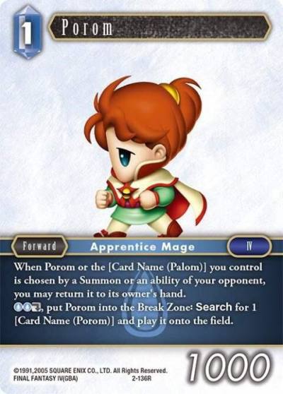 Porom Rare 2-136R Opus II Final Fantasy card