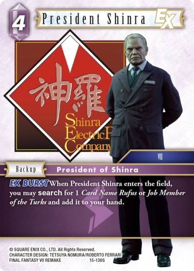 President Shinra EX 15-136S Crystal Dominion Final Fantasy card