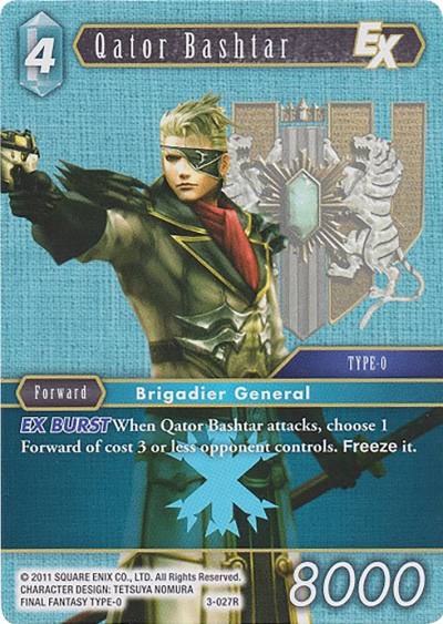 Qator Bashtar EX 3-027R Deck Exclusive Cards Final Fantasy card