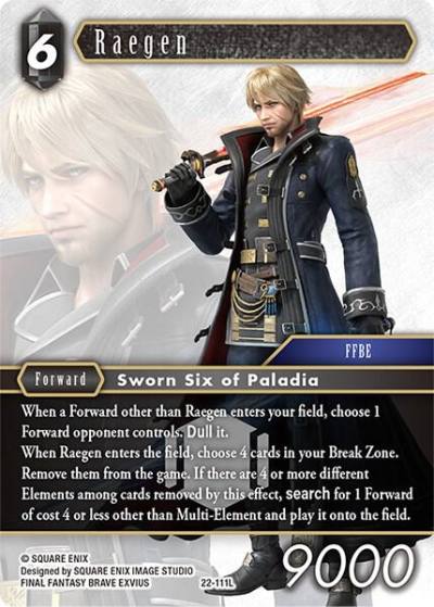 Raegen 22-111L Hidden Hope Final Fantasy card