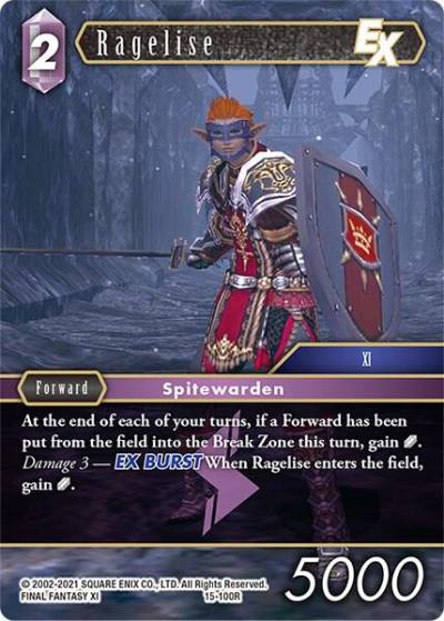 Ragelise EX 15-100R Crystal Dominion Final Fantasy card