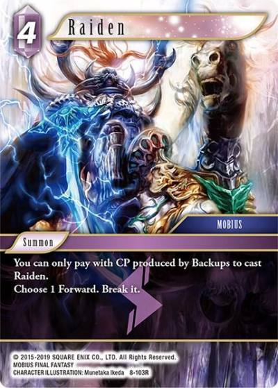 Raiden 8-103R Opus VIII Final Fantasy card