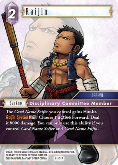 Raijin 6-101R Opus VI Final Fantasy card