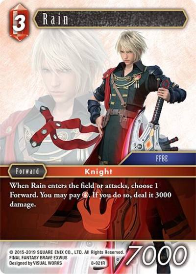 Rain Rare 8-021R Opus VIII Final Fantasy card