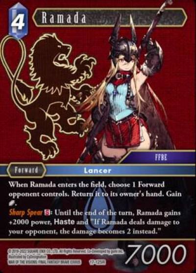 Ramada 17-125R Rebellion's Call Final Fantasy card