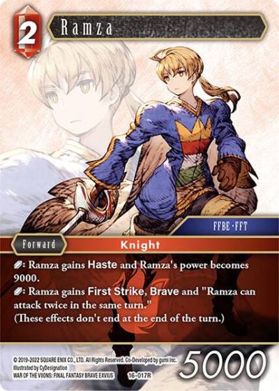 Ramza 16-017R Emissaries of Light Final Fantasy card