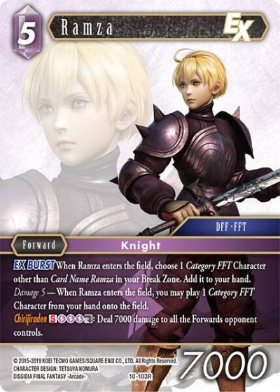 Ramza EX 10-103R Opus X Final Fantasy card