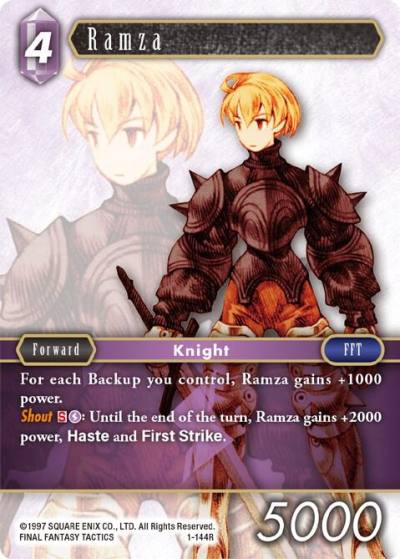 Ramza Rare 1-144R Opus I Final Fantasy card