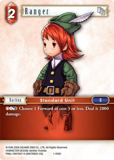 Ranger Refia 1-008C Opus I Final Fantasy card