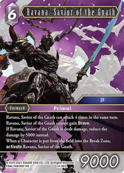Ravana Savior of the Gnath 14-087L Opus XIV: Crystal Abyss Final Fantasy card