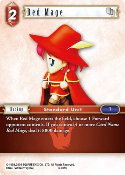 Red Mage 3-001C Opus III Final Fantasy card