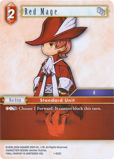 Red Mage Arc 1-003C Deck Exclusive Cards Final Fantasy card