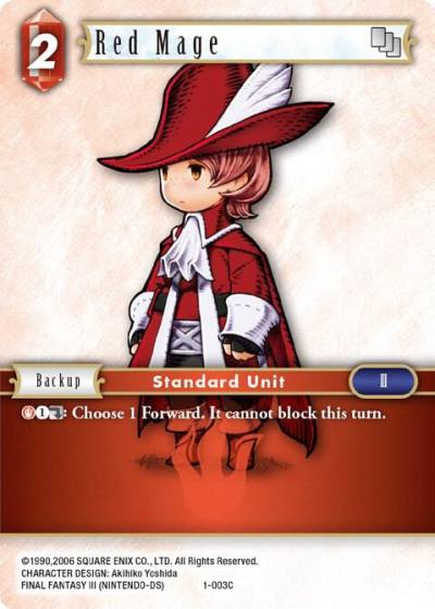 Red Mage Arc 1-003C Opus I Final Fantasy card