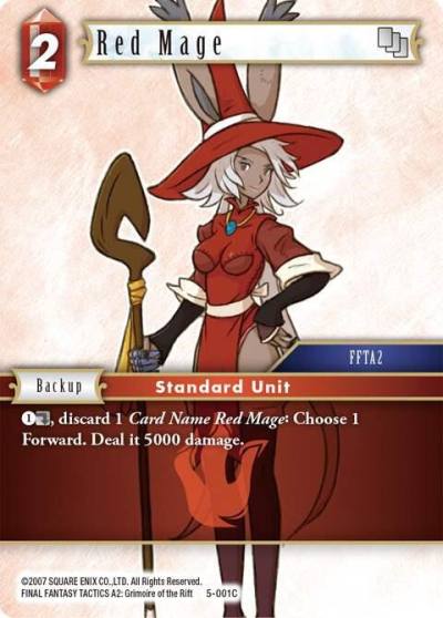 Red Mage Fire 5-001C Opus V Final Fantasy card