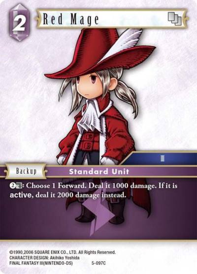 Red Mage Luneth 5-097C Opus V Final Fantasy card