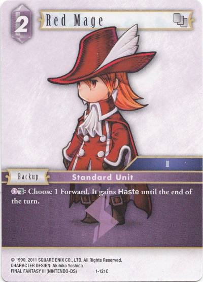 Red Mage Refia 1-121C Deck Exclusive Cards Final Fantasy card