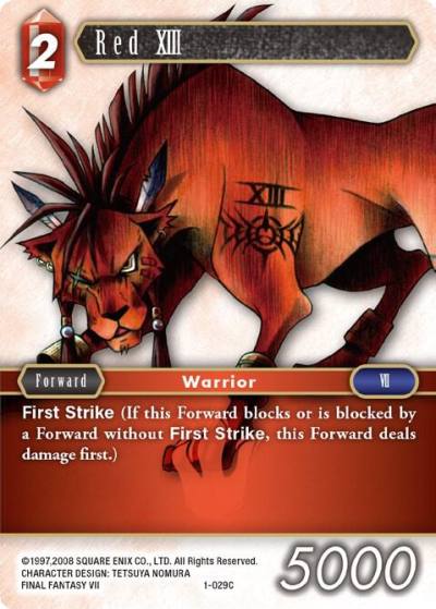 Red XIII 1-029C Opus I Final Fantasy card
