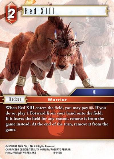 Red XIII 14-019R Opus XIV: Crystal Abyss Final Fantasy card