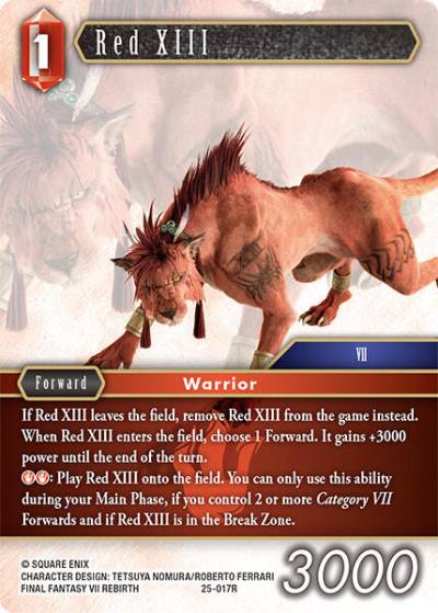 Red XIII 25-017R Tears of the Planet Final Fantasy card
